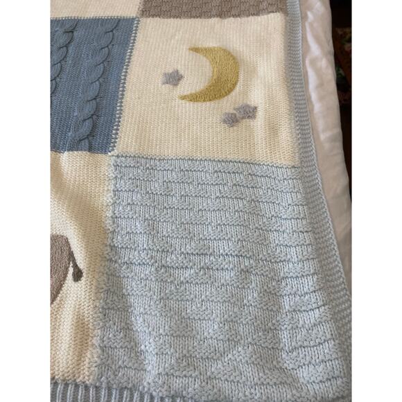 Pottery Barn Kids Heirloom Lion Stroller‎ Blanket and PBK Elephant 30" w x40" L - Picture 2 of 9